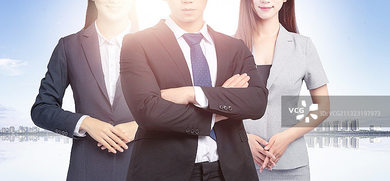 商务团队现代化智能协作概念图图片素材