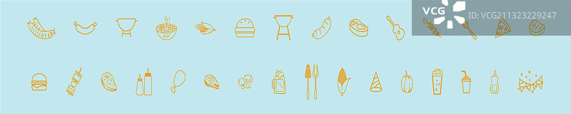 派对卡通图标设计模板套装图片素材