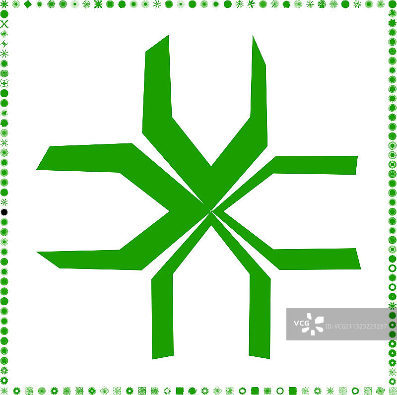 绿色有机几何生成艺术图片素材