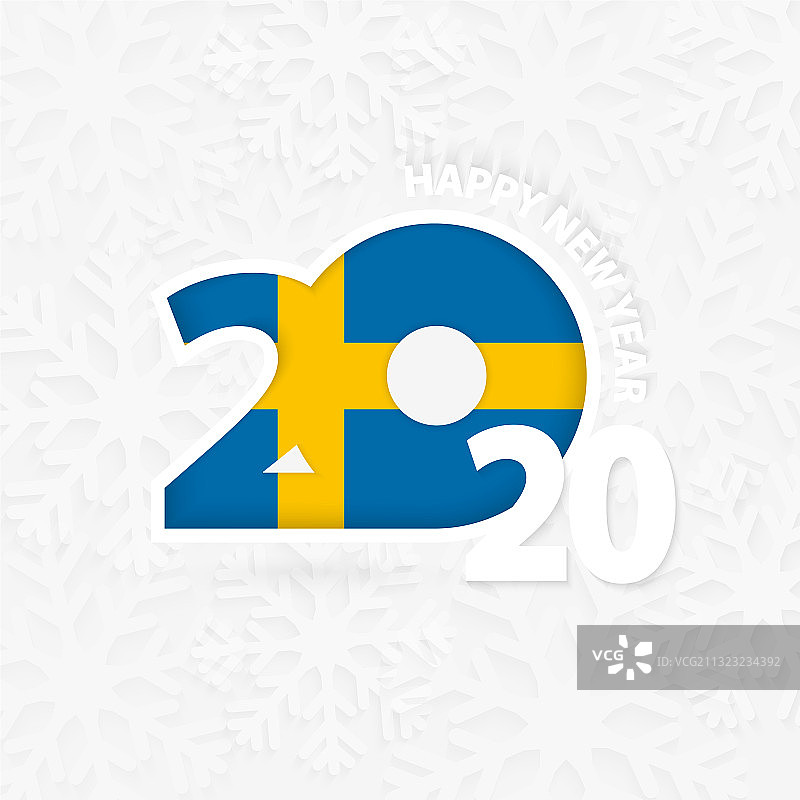 2020年瑞典新年雪花图案图片素材