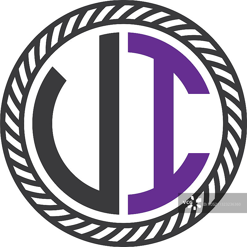 首字母ui圆形简洁会标图片素材