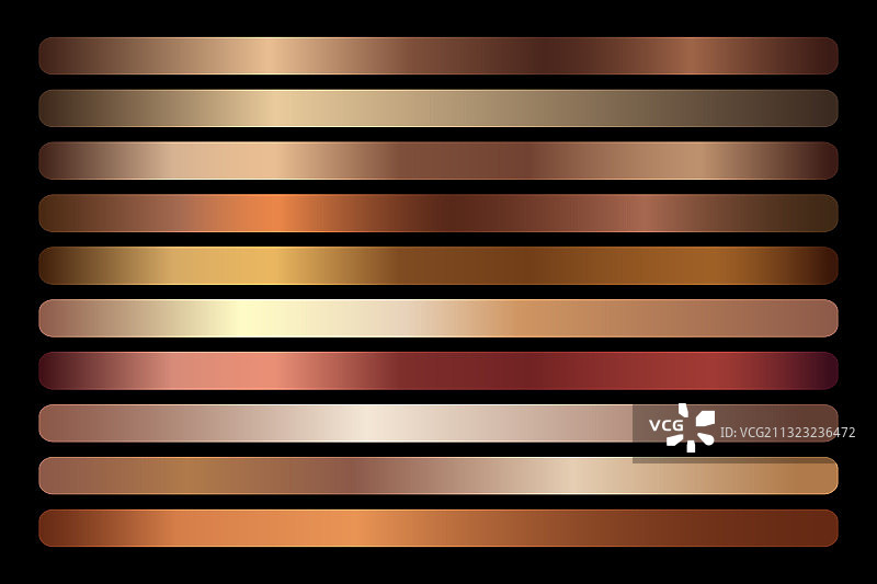 青铜金属渐变色合集图片素材