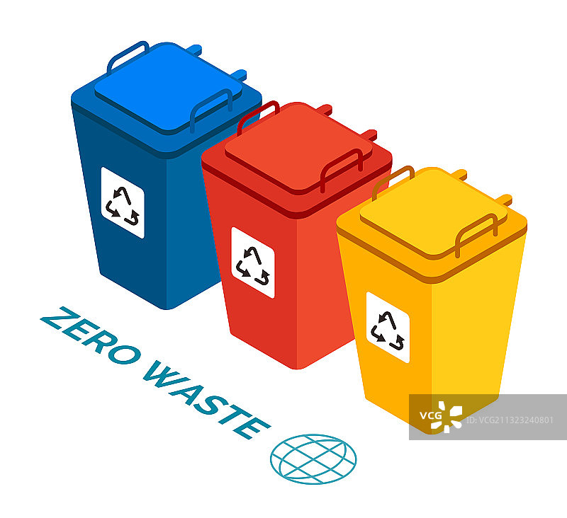 垃圾箱垃圾分类概念图片素材