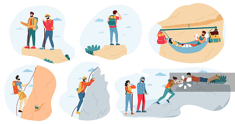 登山者户外活动图片素材