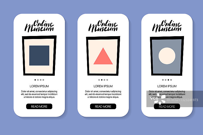 在线博物馆手机应用模板图片素材