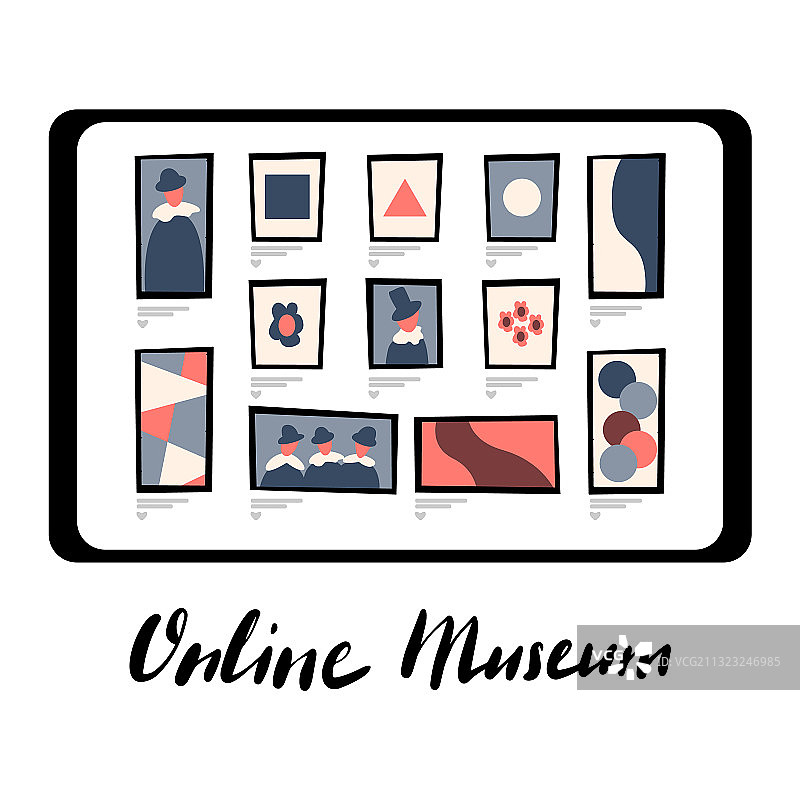 在线博物馆手机应用模板图片素材