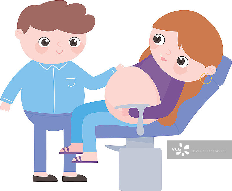 医疗孕期与孕妇父亲母亲图片素材