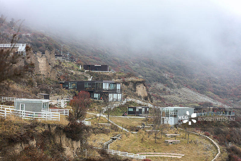 浮云牧场全景图片素材