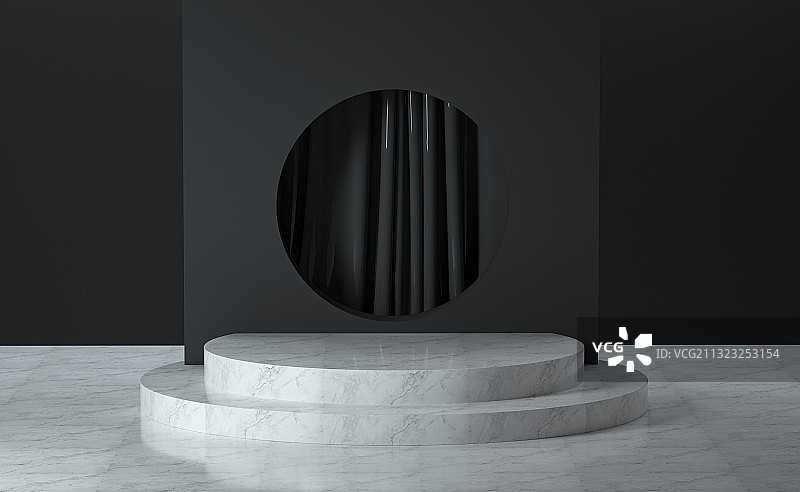 黑色三维产品展台背景图片素材