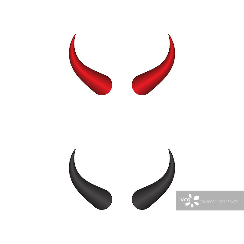 恶魔角图标设计图片素材