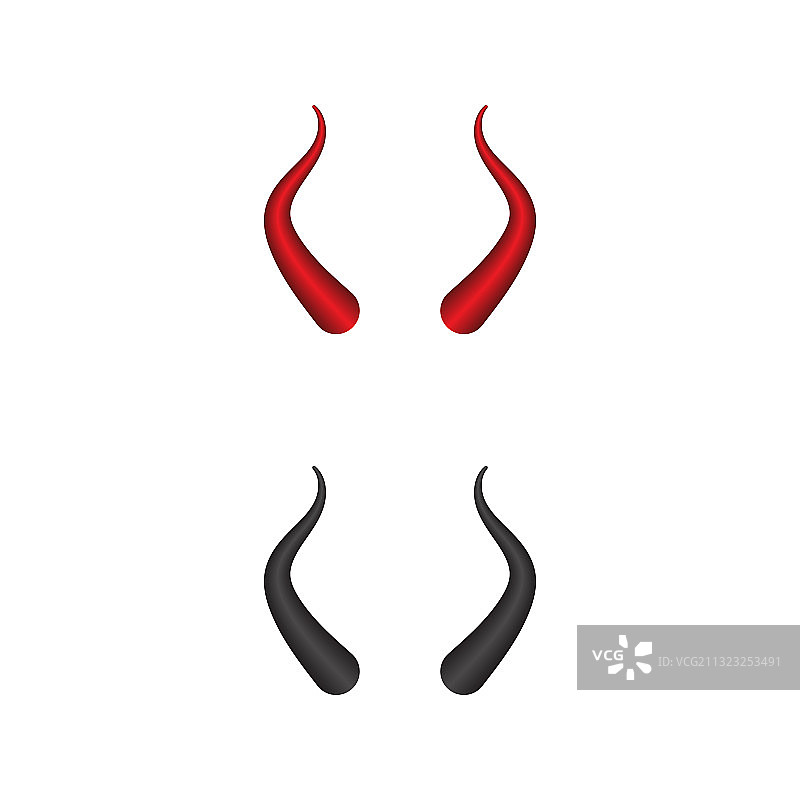 恶魔角图标设计图片素材