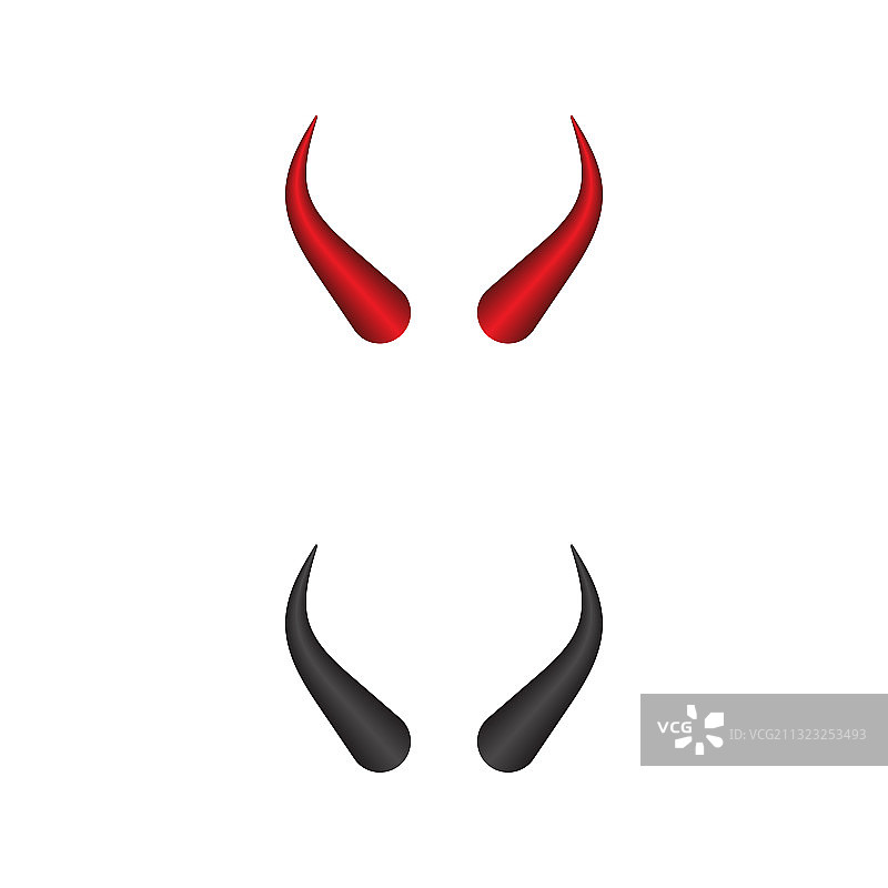 恶魔角图标设计图片素材