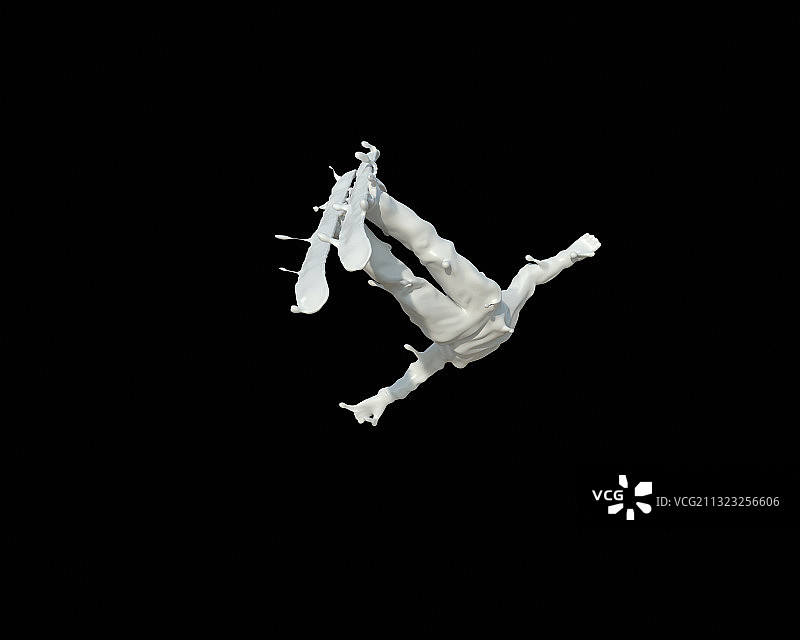 牛奶人物形态自由式滑雪图片素材