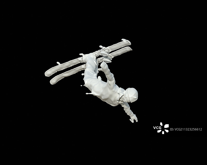 牛奶人物形态自由式滑雪图片素材