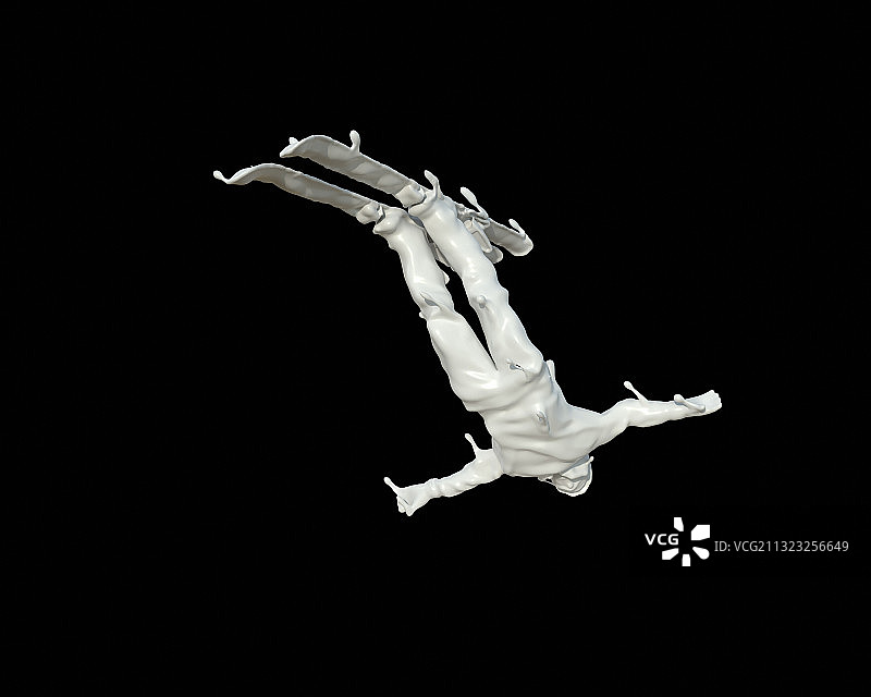 牛奶人物形态自由式滑雪图片素材