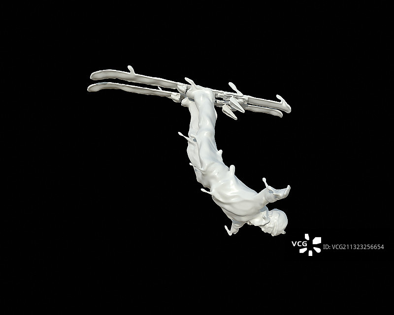 牛奶人物形态自由式滑雪图片素材