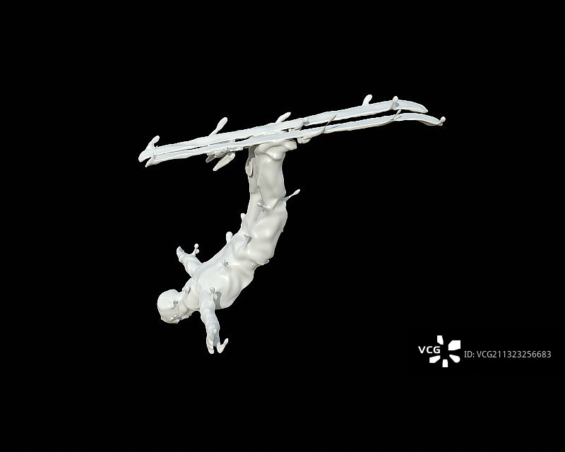 牛奶人物形态自由式滑雪图片素材