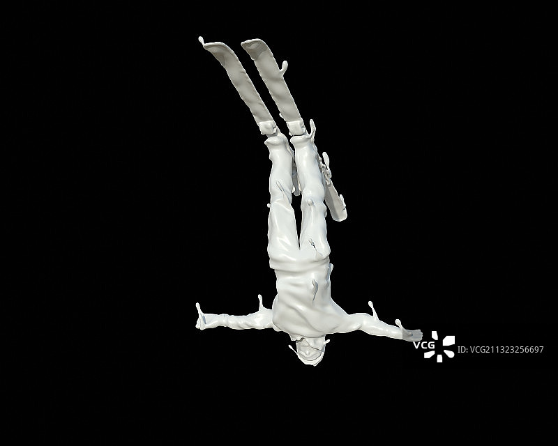 牛奶人物形态自由式滑雪图片素材