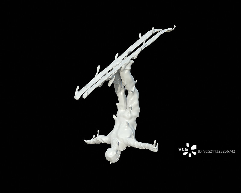 牛奶人物形态自由式滑雪图片素材