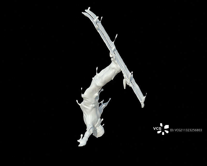 牛奶人物形态自由式滑雪图片素材