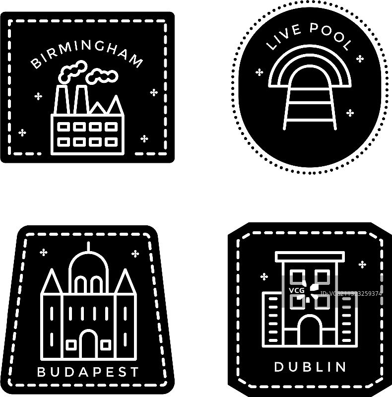 护照印章实体图标包图片素材