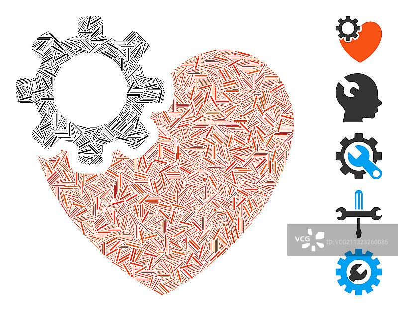 线条马赛克心脏手术图标图片素材