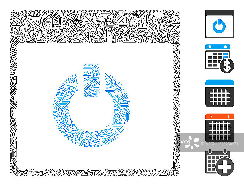 虚线马赛克日历页面开启图标图片素材