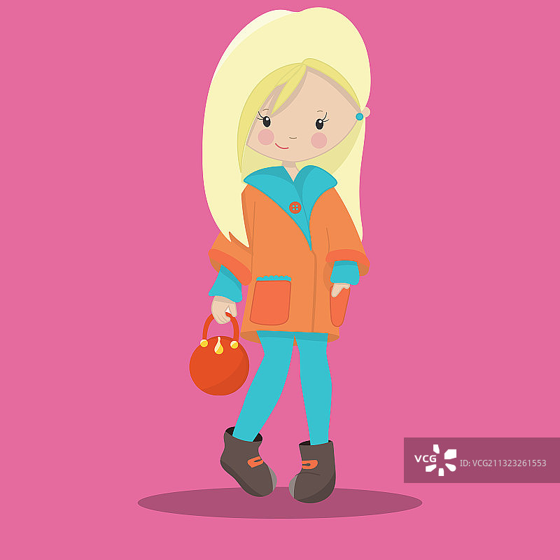 金色橙色时尚女孩图片素材