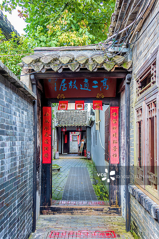 中国江苏泰州溱潼古镇高二士故居图片素材