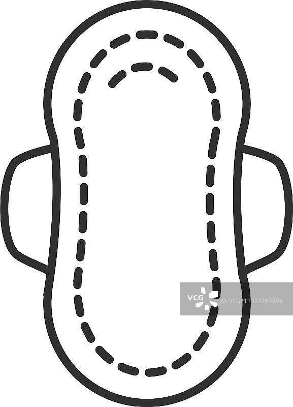 性健康卫生巾线条图标图片素材