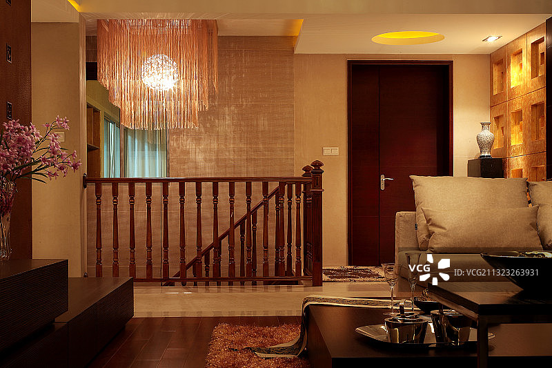 新中式别墅样板房图片素材