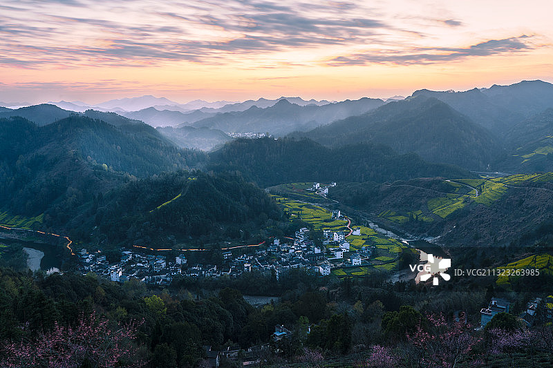 石潭春色图片素材