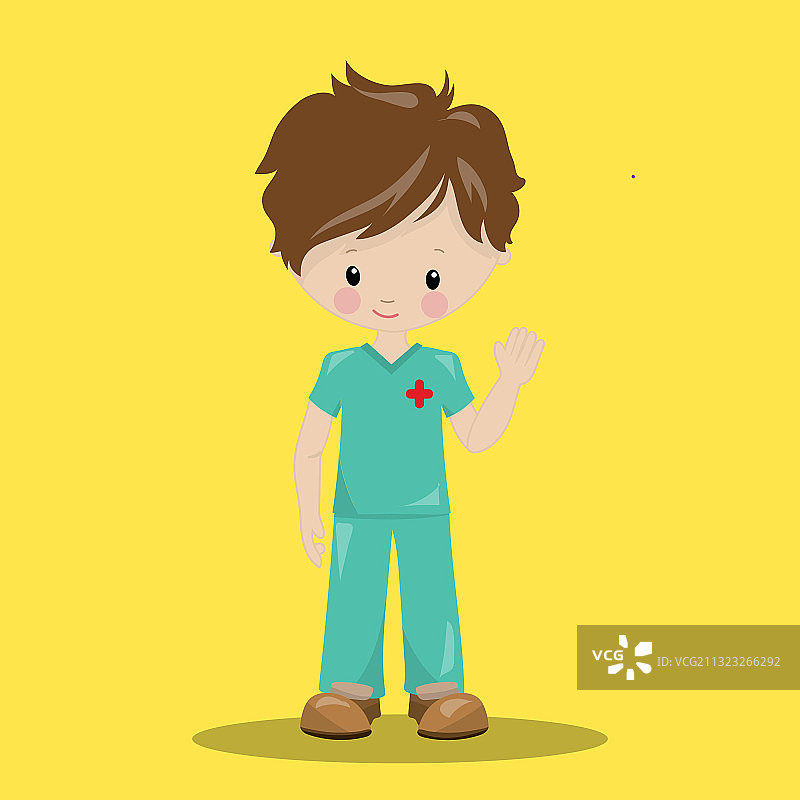 医疗部门的护士男孩（棕色，27号）图片素材