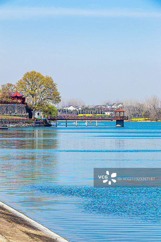 中国南京六合区金牛湖风景区图片素材