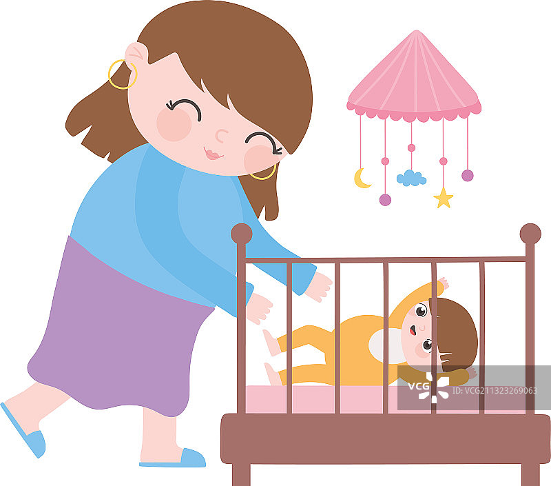 孕产期微笑的妈妈和宝宝图片素材