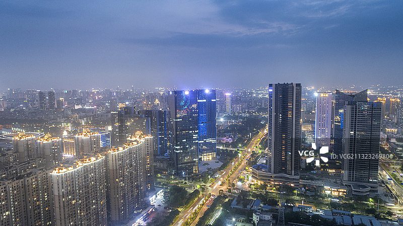 佛山市桂城街道城市天际线图片素材