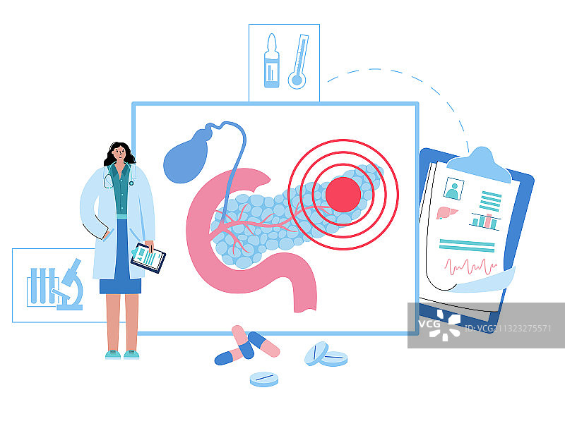 胰腺标志概念图片素材