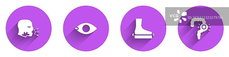 男人咳嗽失明扁平足腹部图片素材