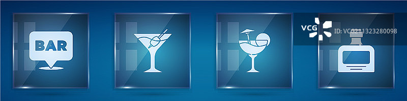 酒吧酒精饮品马提尼酒杯图片素材