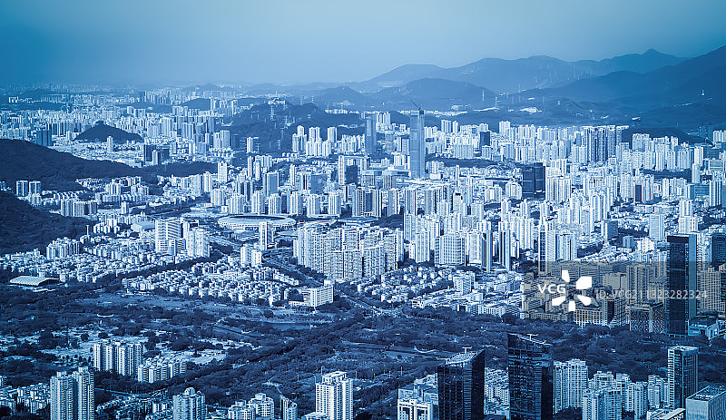 航拍深圳城市风光图片素材