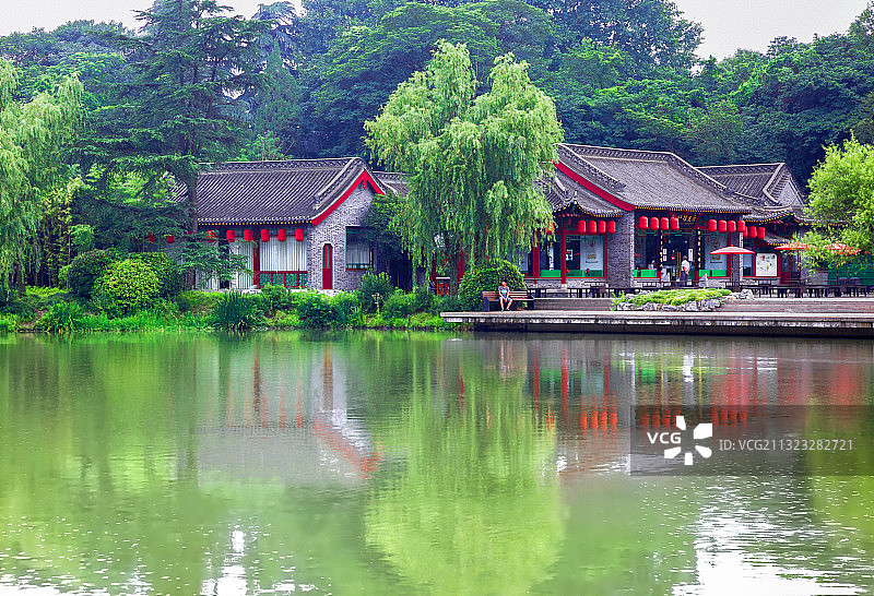 江苏省杨州市瘦西湖风光图片素材
