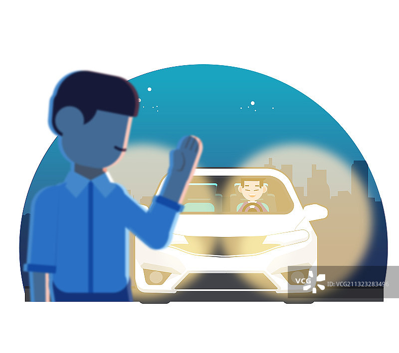 出租车矢量插画图片素材