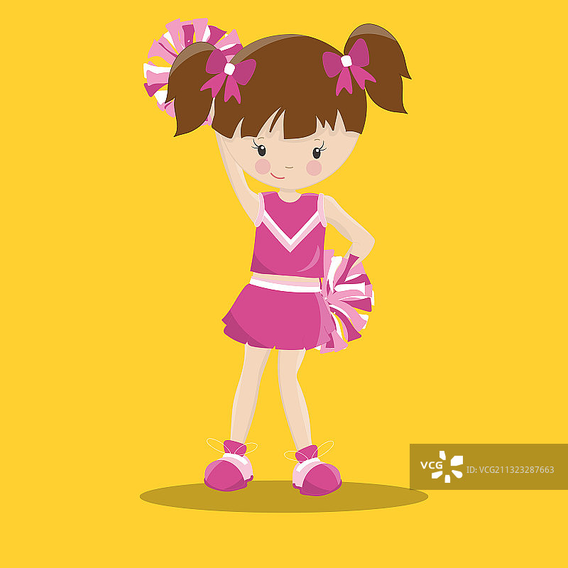 啦啦队员单手举起图片素材