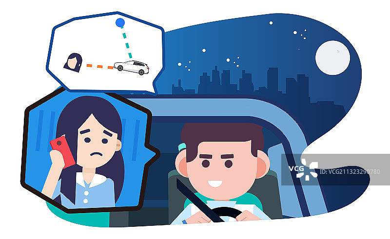 出租车矢量插画05图片素材