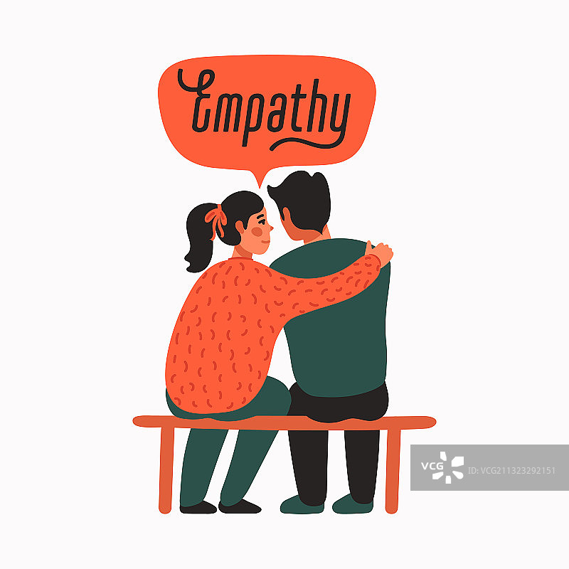 移情与同情概念-年轻人图片素材