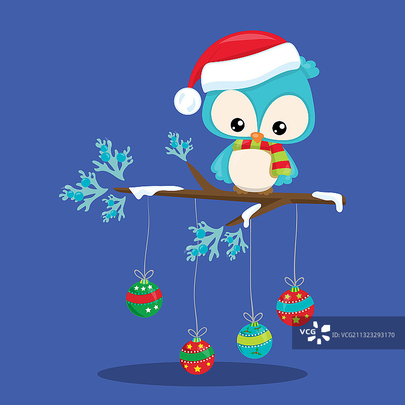 圣诞猫头鹰03图片素材