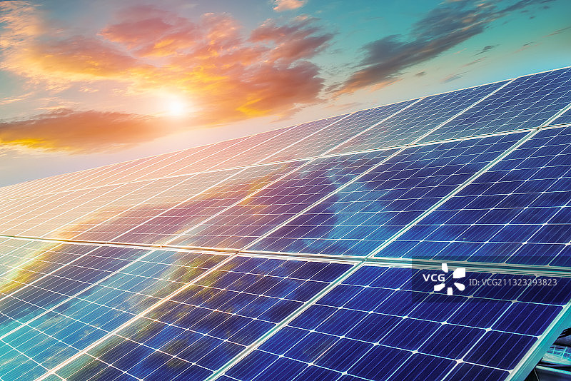 户外农业田园太阳能光板图片素材