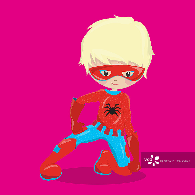 金发蜘蛛侠超级英雄男孩03图片素材