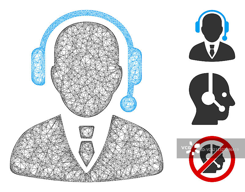 多边形网格调度员图片素材