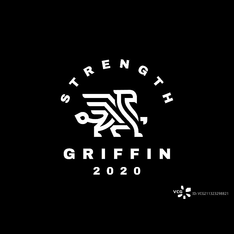 狮鹫线条艺术logo图片素材